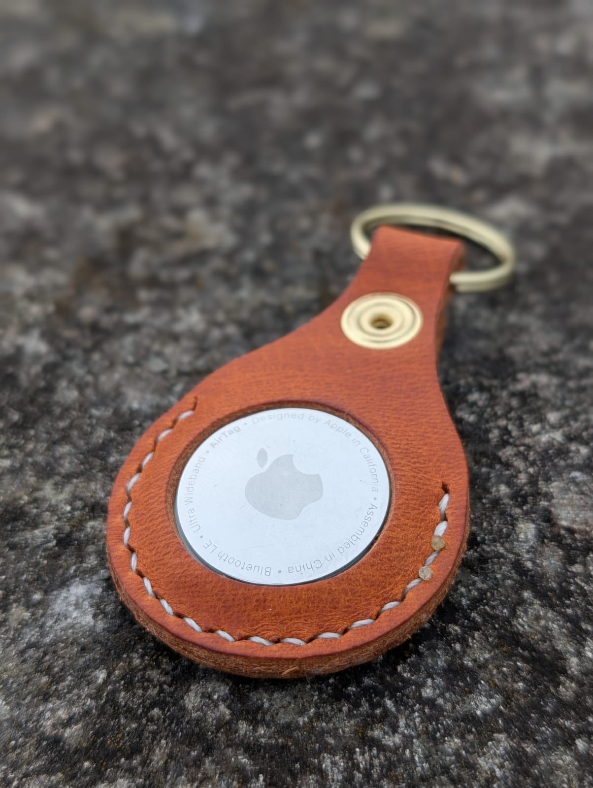 Leather key ring holder for Apple Airtag - J Boult Designs
