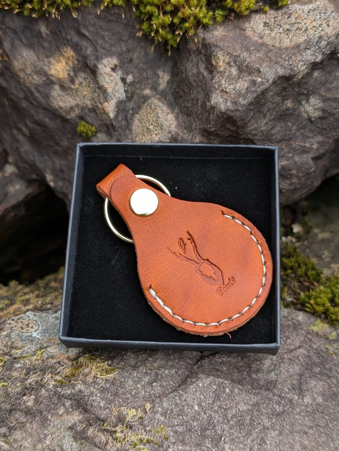 Leather key ring holder for Apple Airtag - J Boult Designs