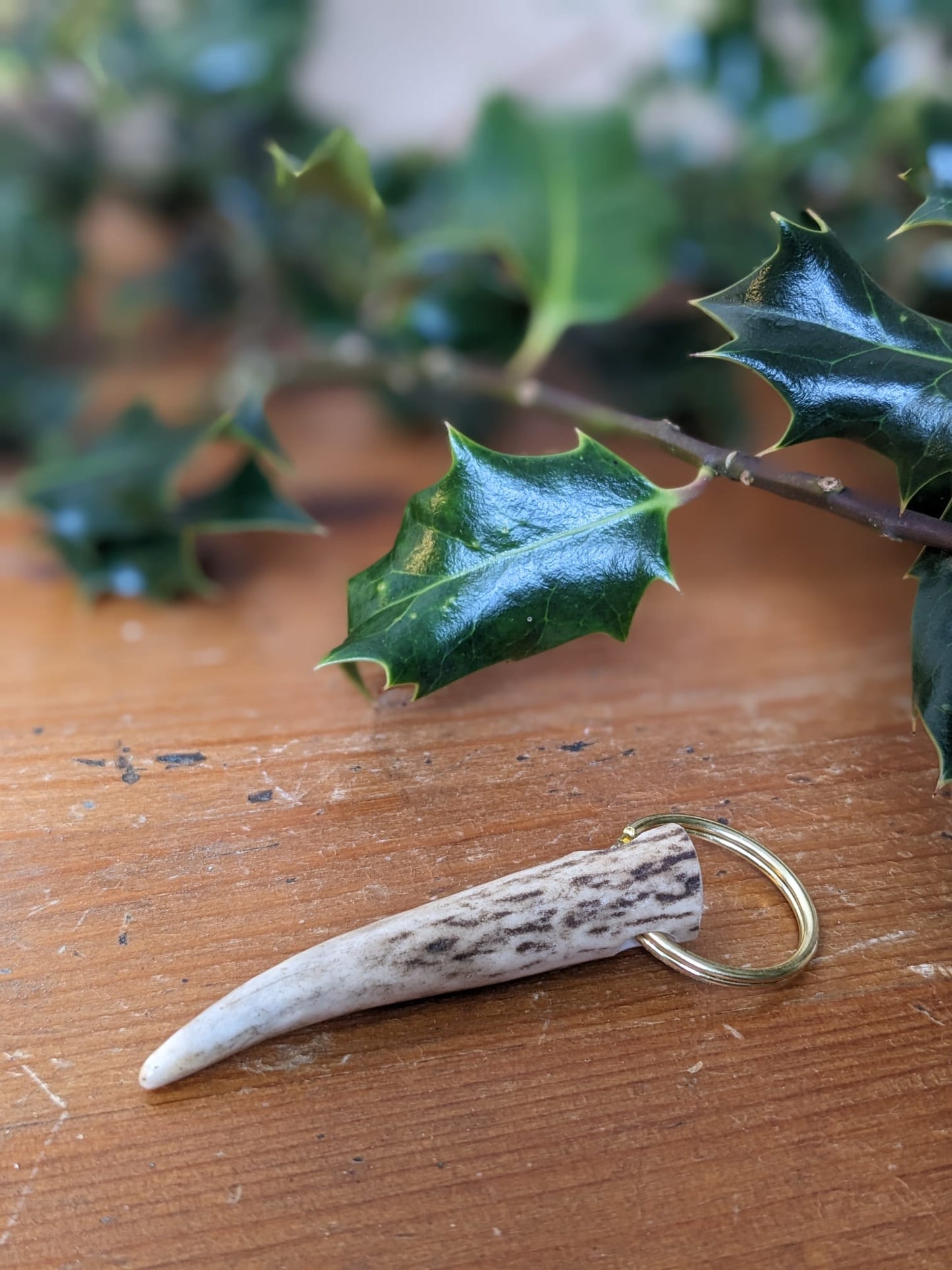 Red Deer Antler Key ring - J Boult Designs