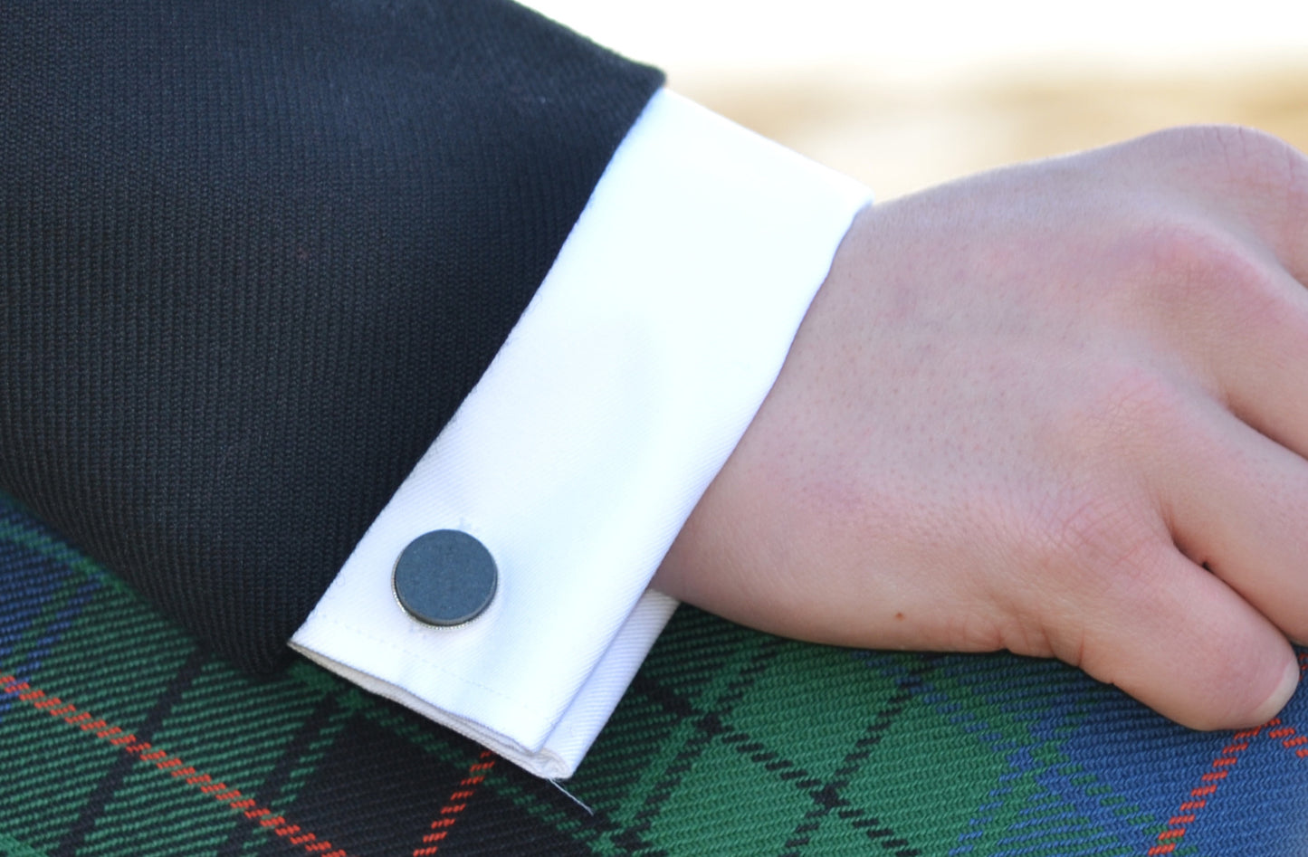 Silver Plated Slate cufflinks - J Boult Designs