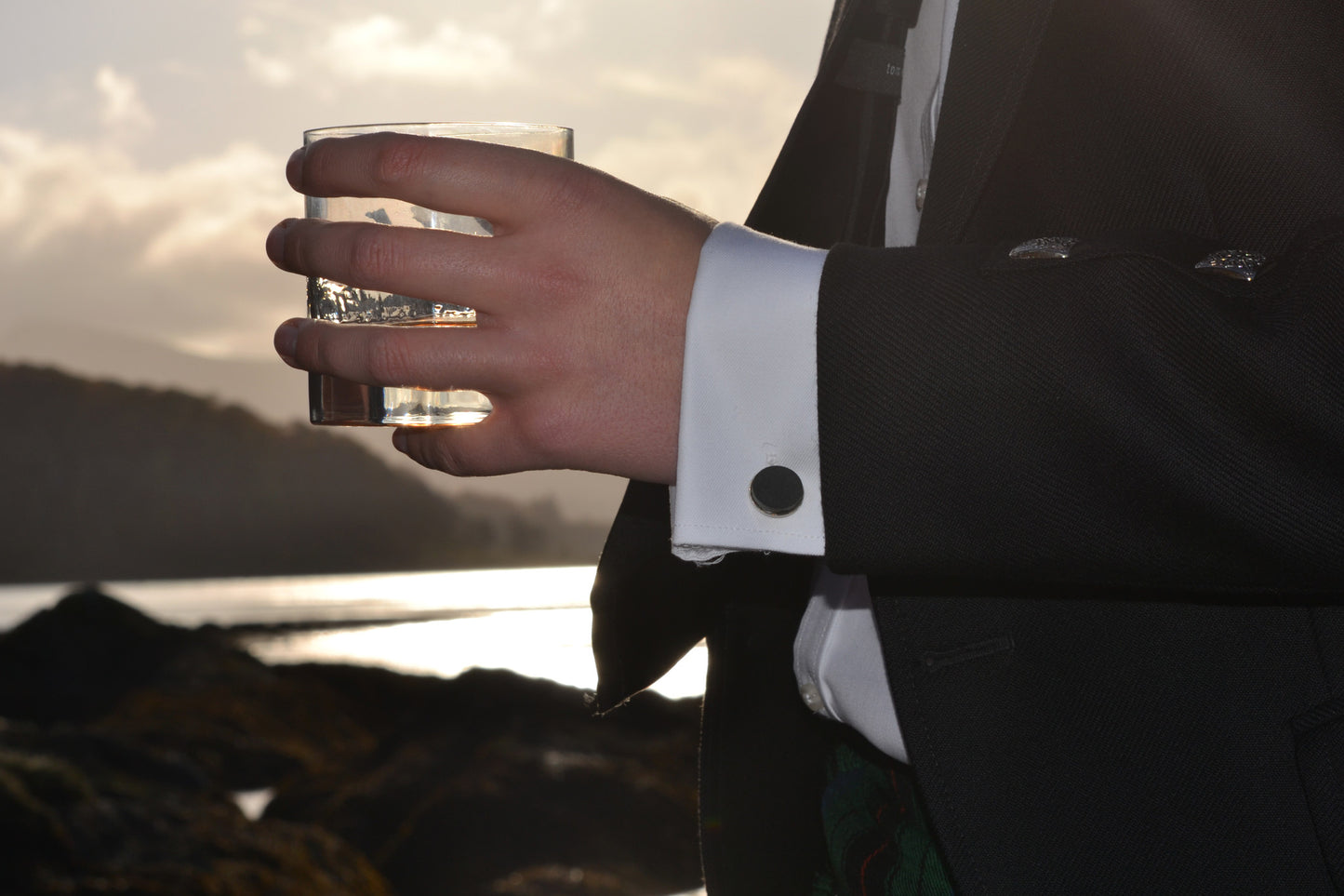 Silver Plated Slate cufflinks - J Boult Designs