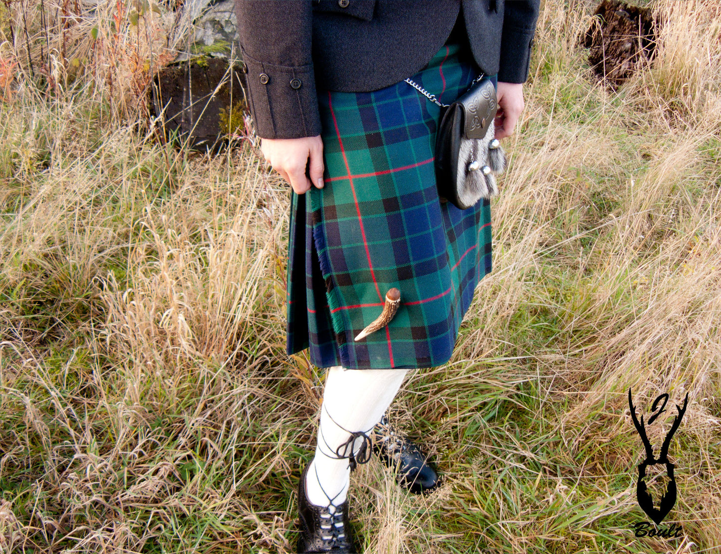 Red Deer Antler Kilt Pin - J Boult Designs