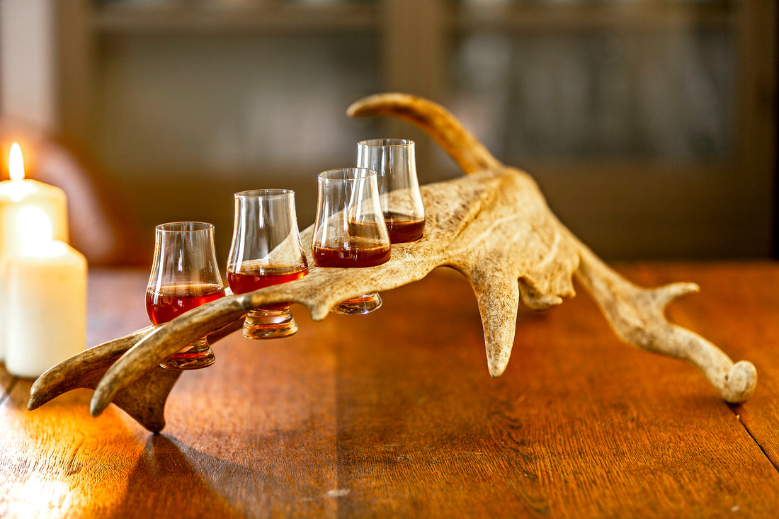 Fallow antler whisky flight J Boult Designs 