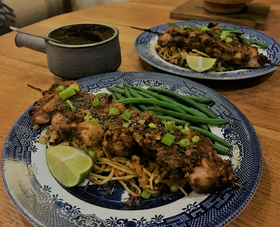 Recipe: Zingy satay pheasant & noodle salad