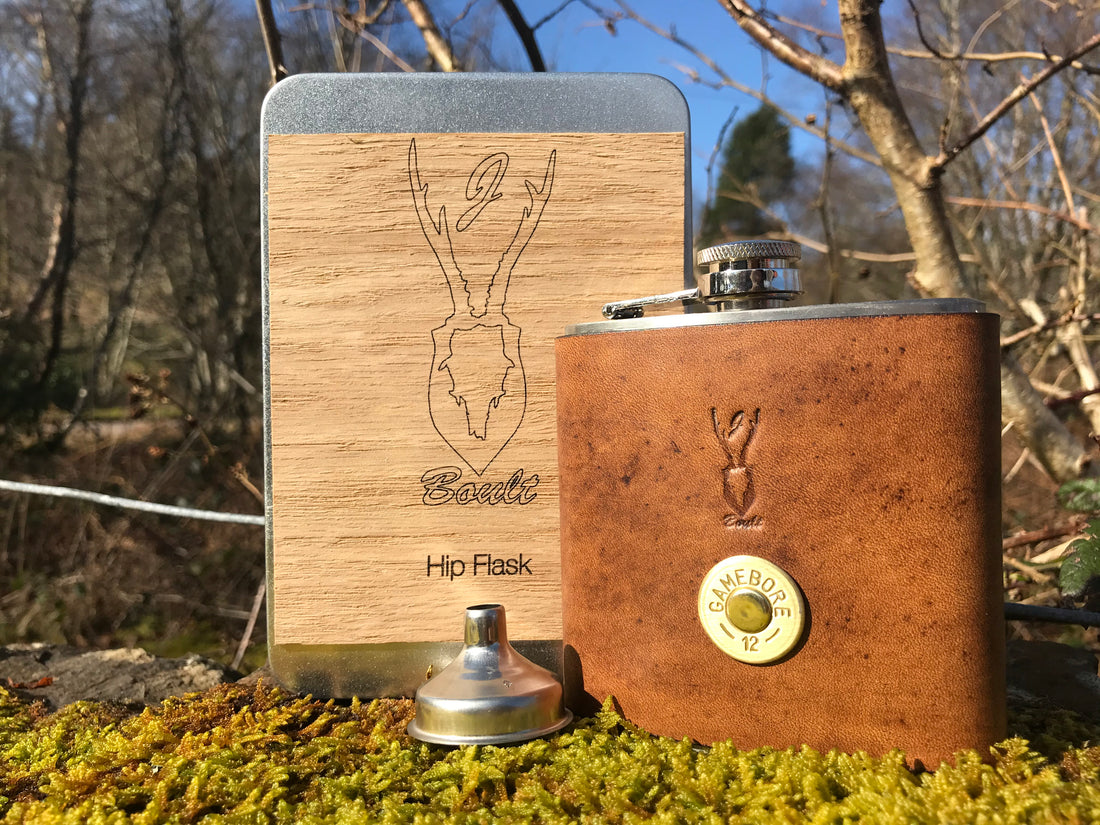 J Boult Designs Shotgun cartridge hip flask 