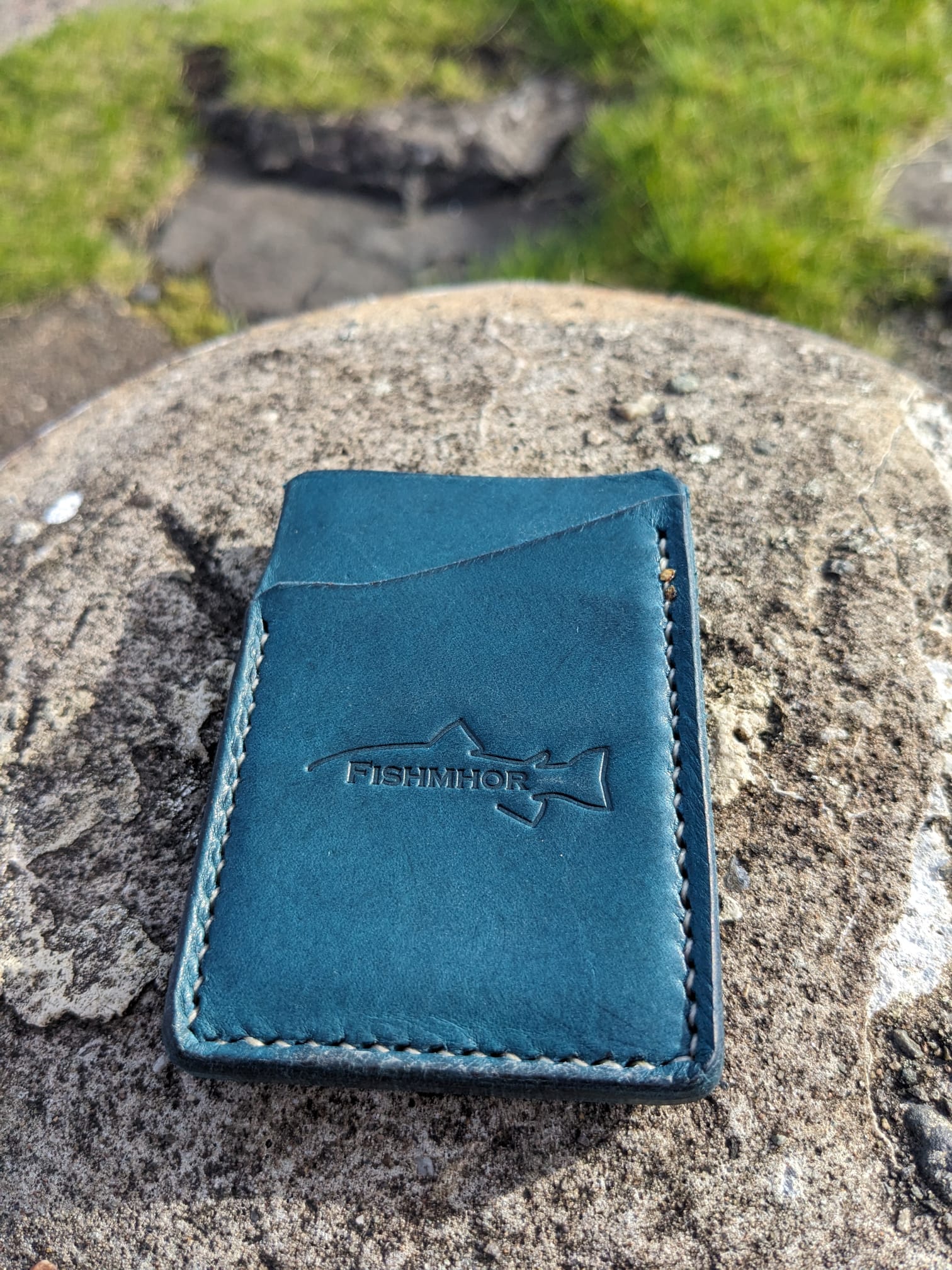 Mackerel design leather card wallet - J Boult Designs
