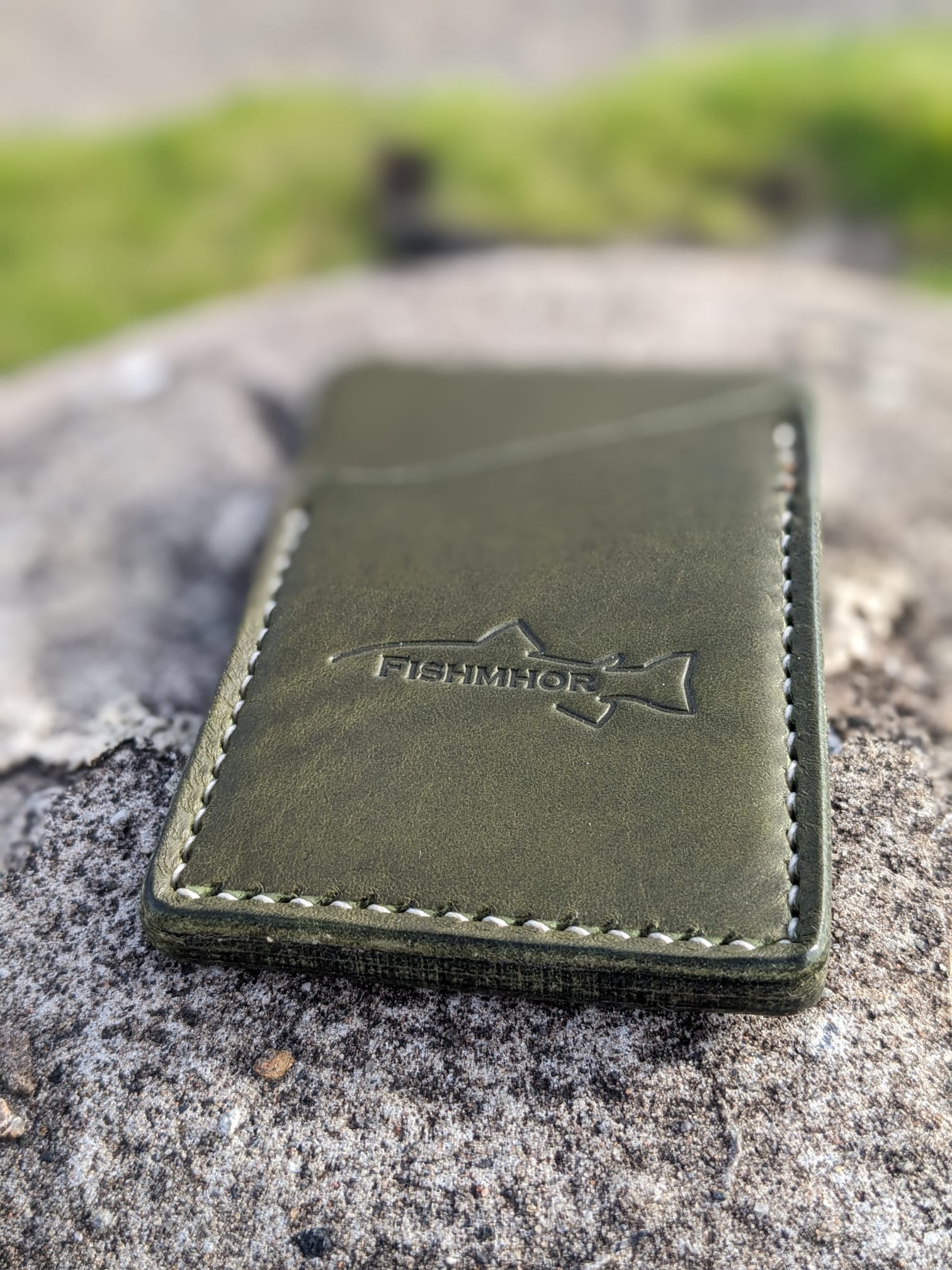 Mackerel design leather card wallet - J Boult Designs