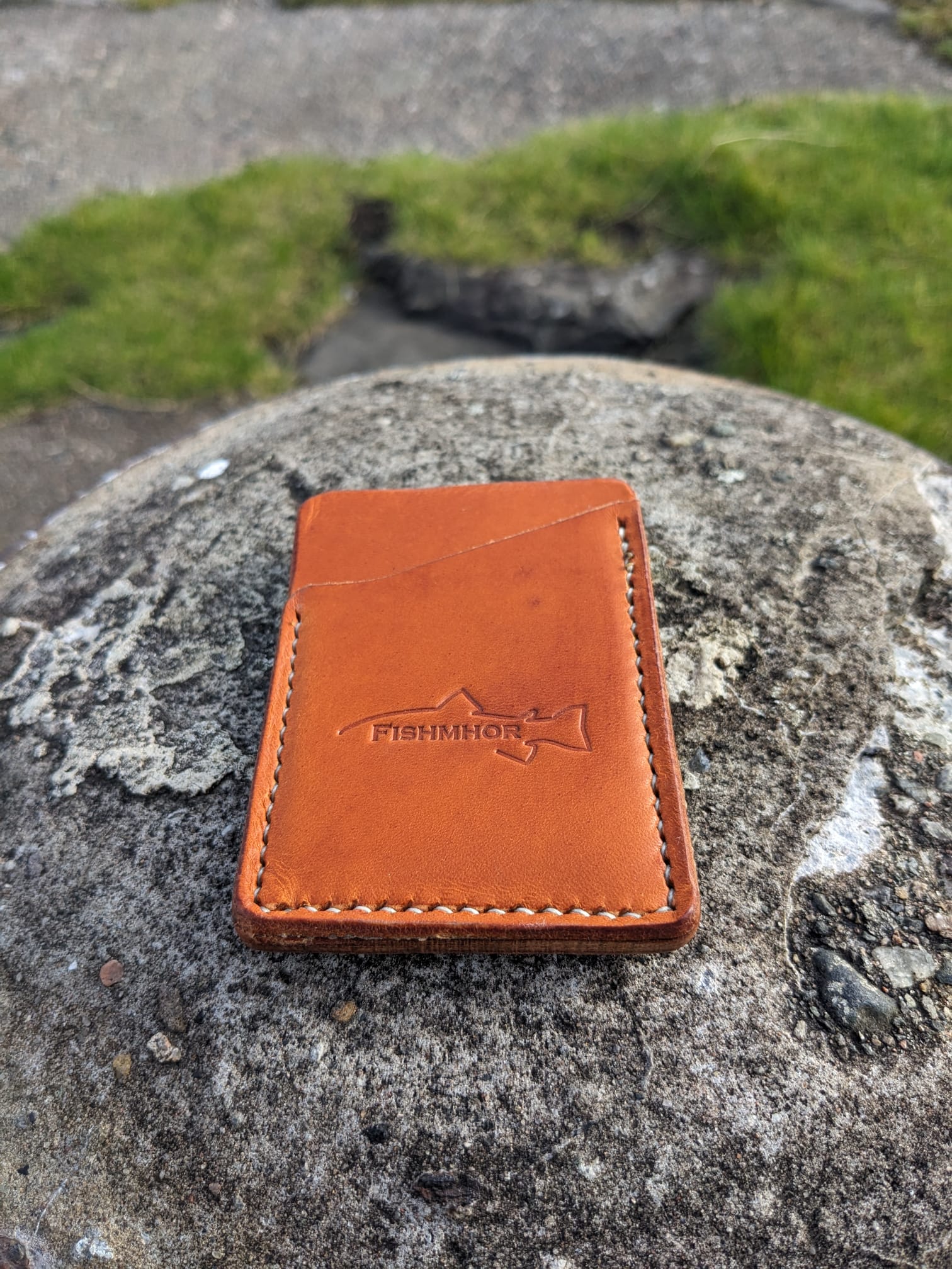 Mackerel design leather card wallet - J Boult Designs