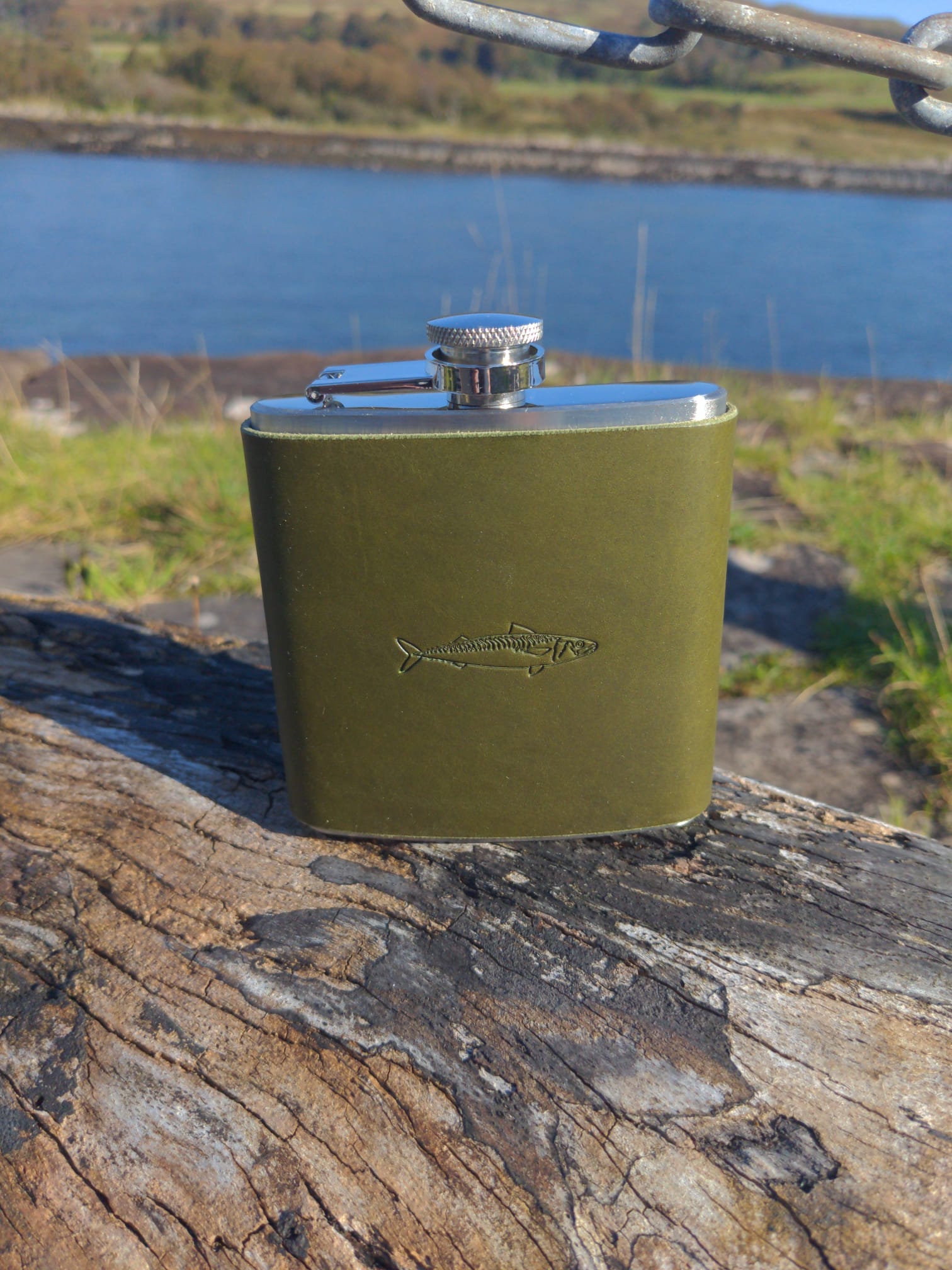 Mackerel design hip flask - J Boult Designs