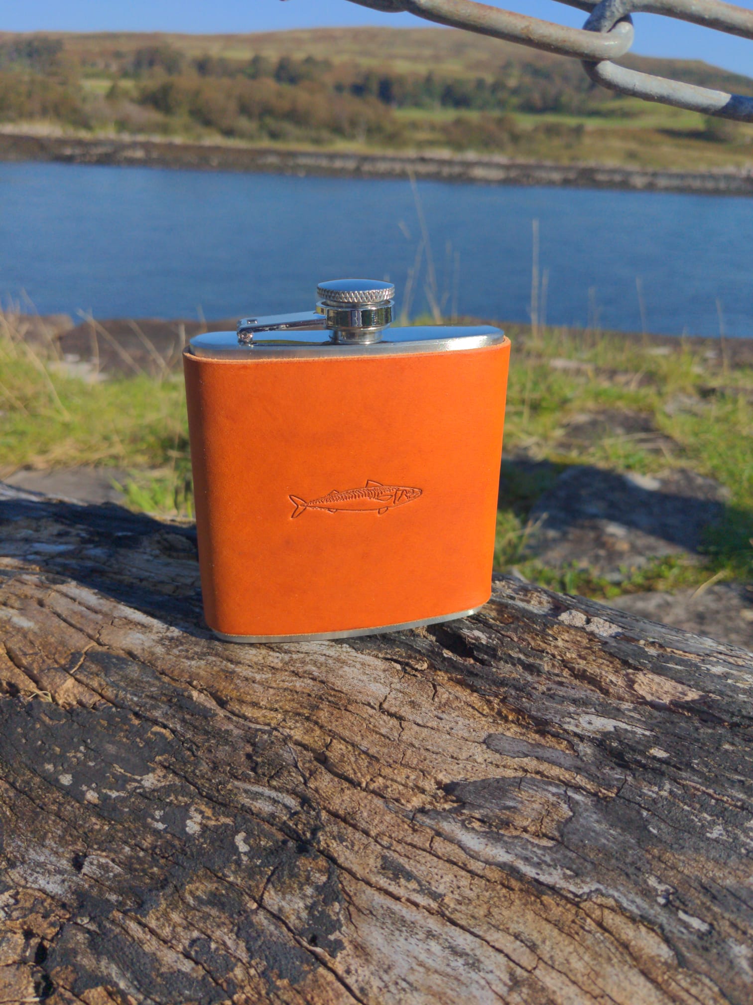 Mackerel design hip flask - J Boult Designs