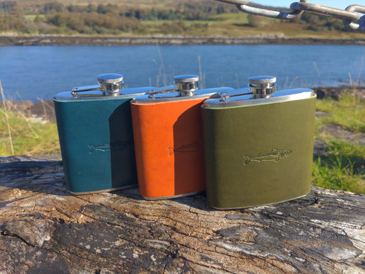 Mackerel design hip flask - J Boult Designs