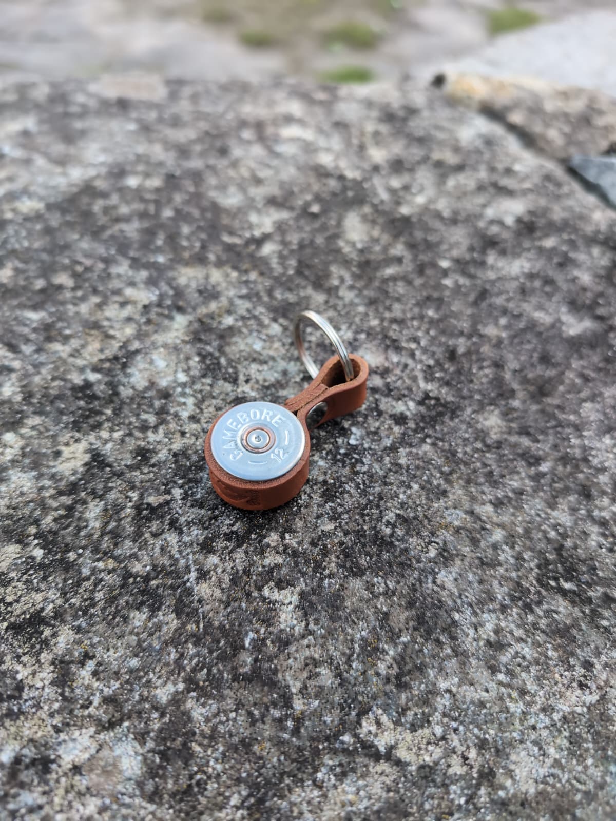 Shotgun Cartridge Key Ring With Leather Strap - J Boult Designs