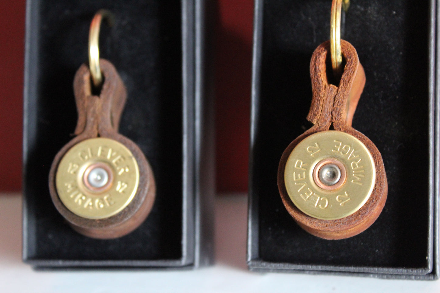 Shotgun Cartridge Key Ring With Leather Strap - J Boult Designs