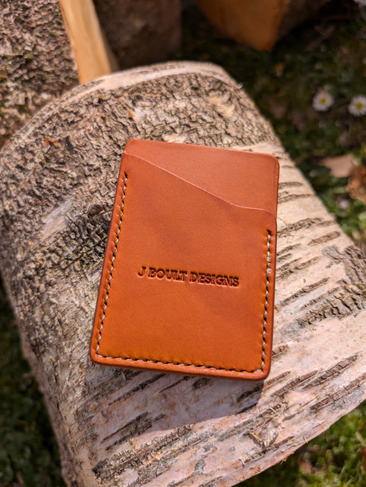 Red Deer Leather Card Wallet - J Boult Designs