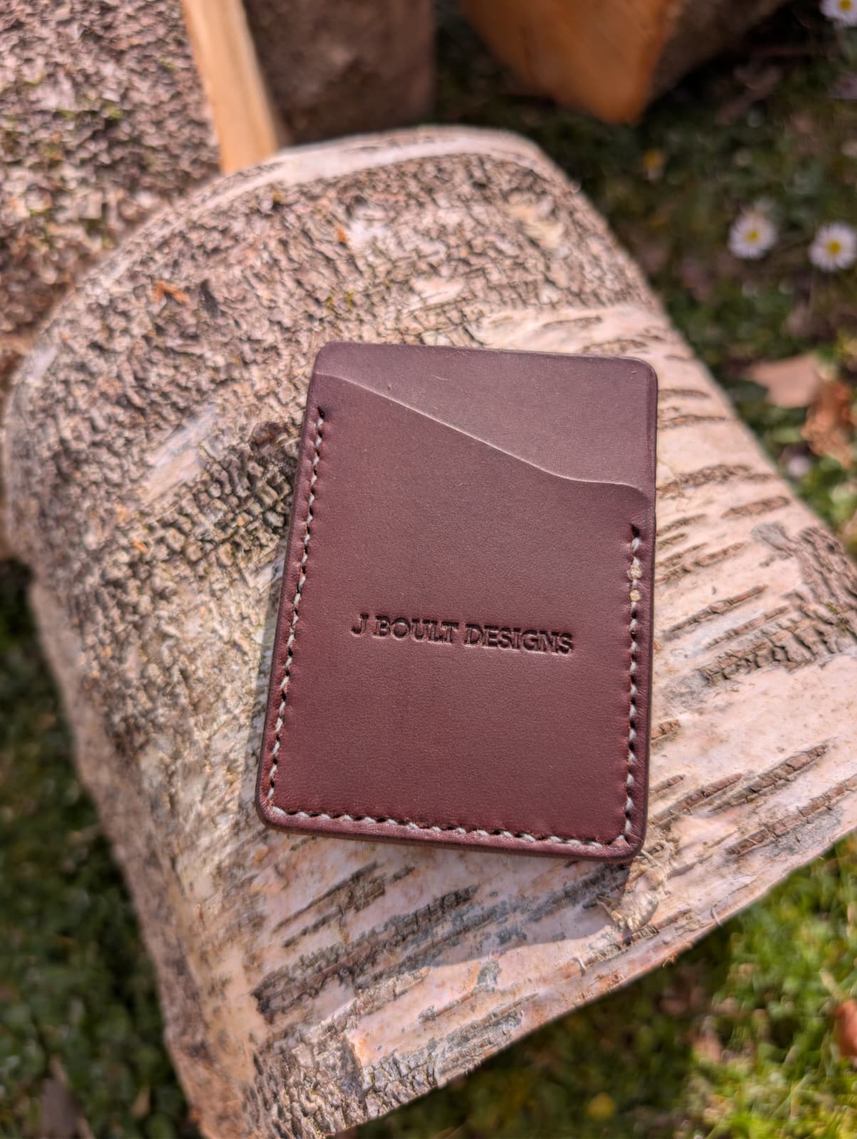 Red Deer Leather Card Wallet - J Boult Designs