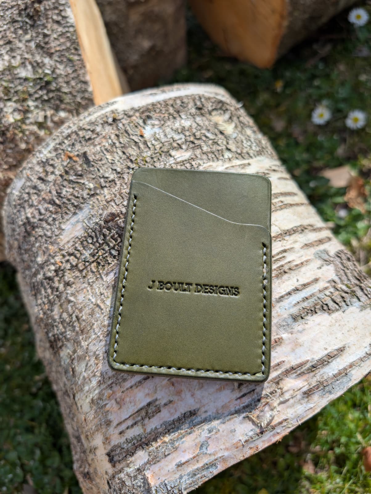 Red Deer Leather Card Wallet - J Boult Designs