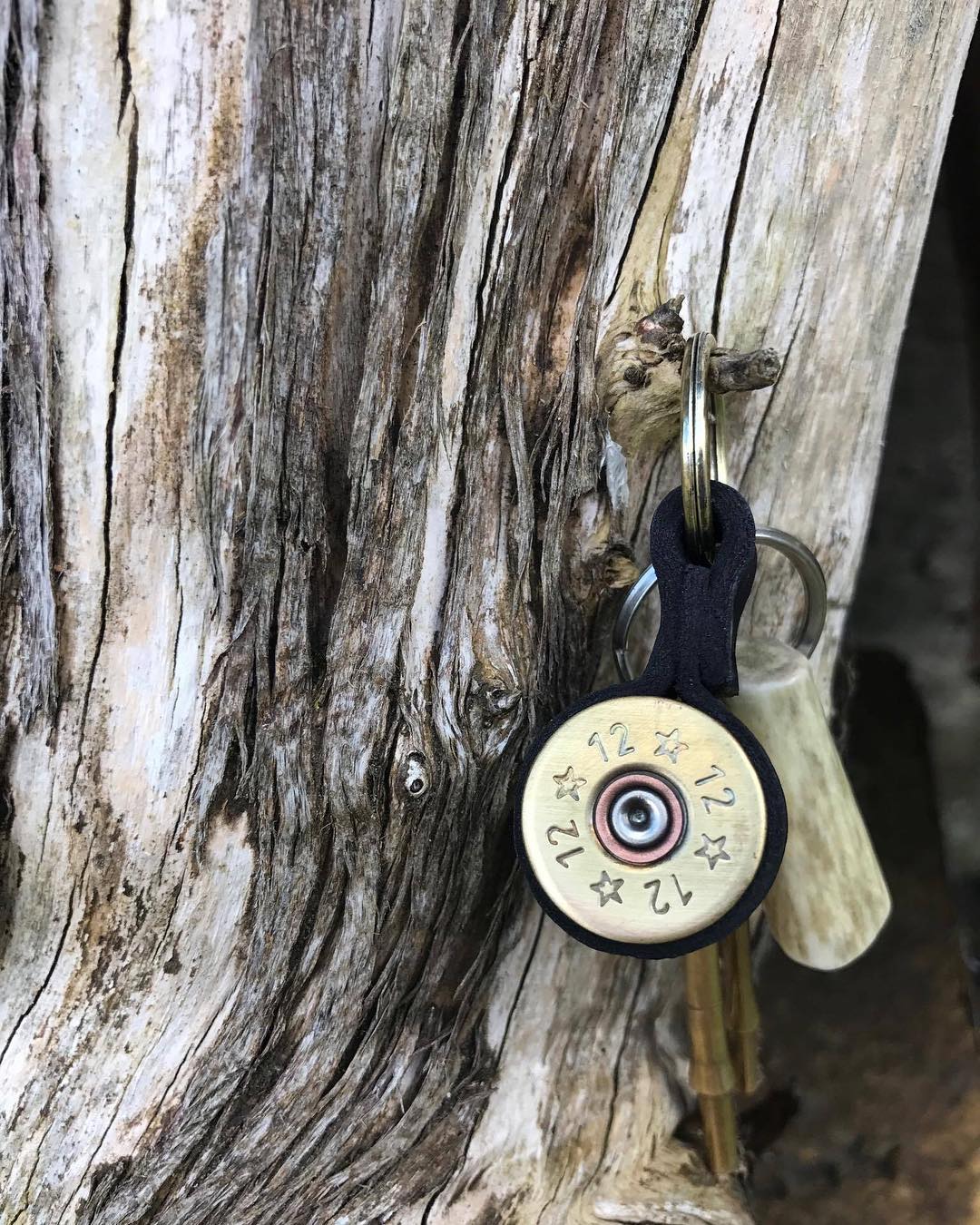 Shotgun Cartridge Key Ring With Leather Strap - J Boult Designs