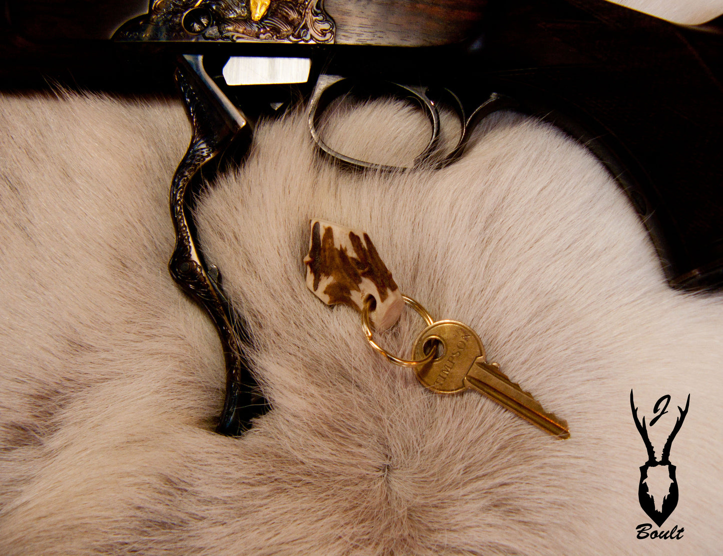 Roe Deer Antler Key Ring - J Boult Designs