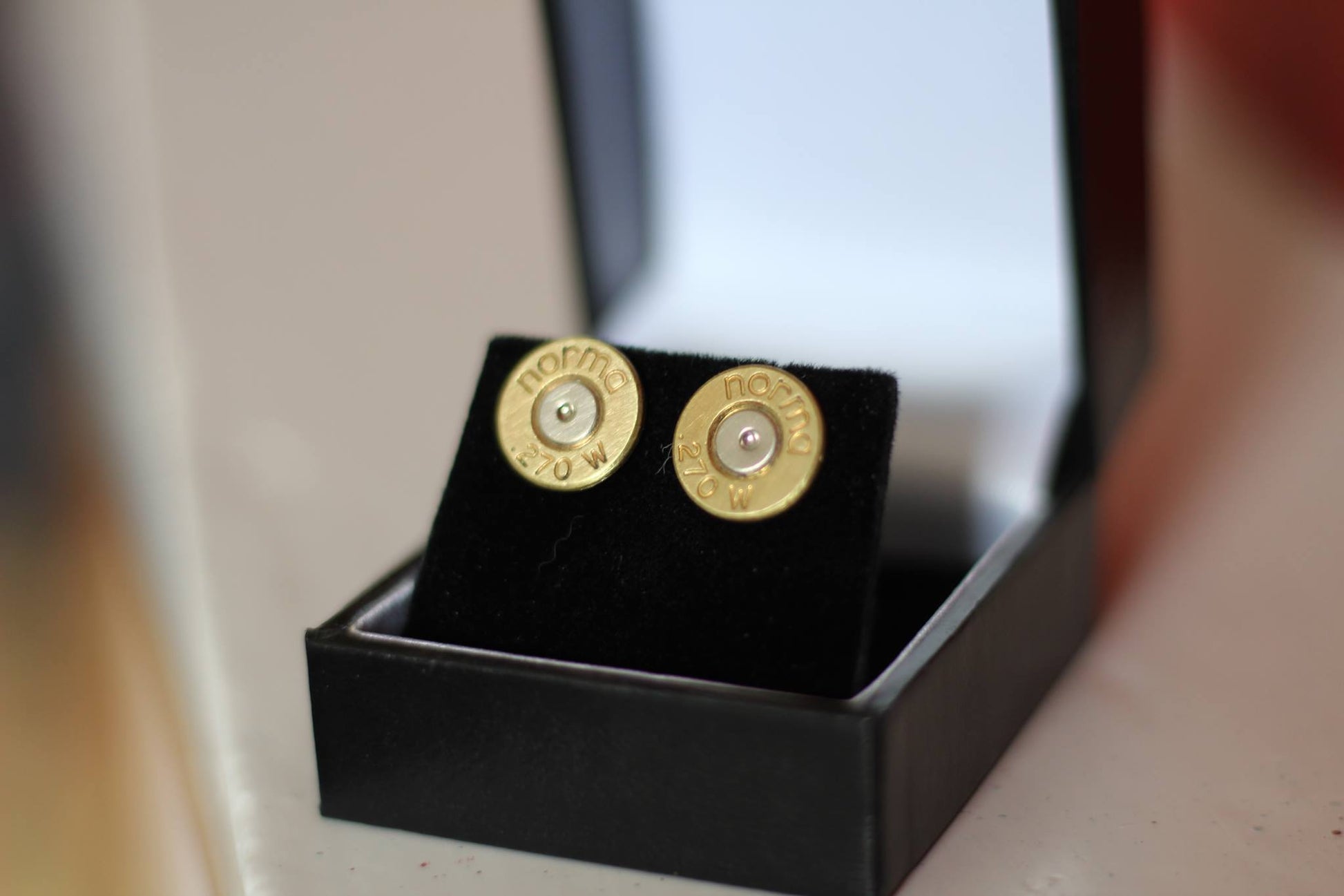 Gold Plated Bullet Stud Earrings - J Boult Designs