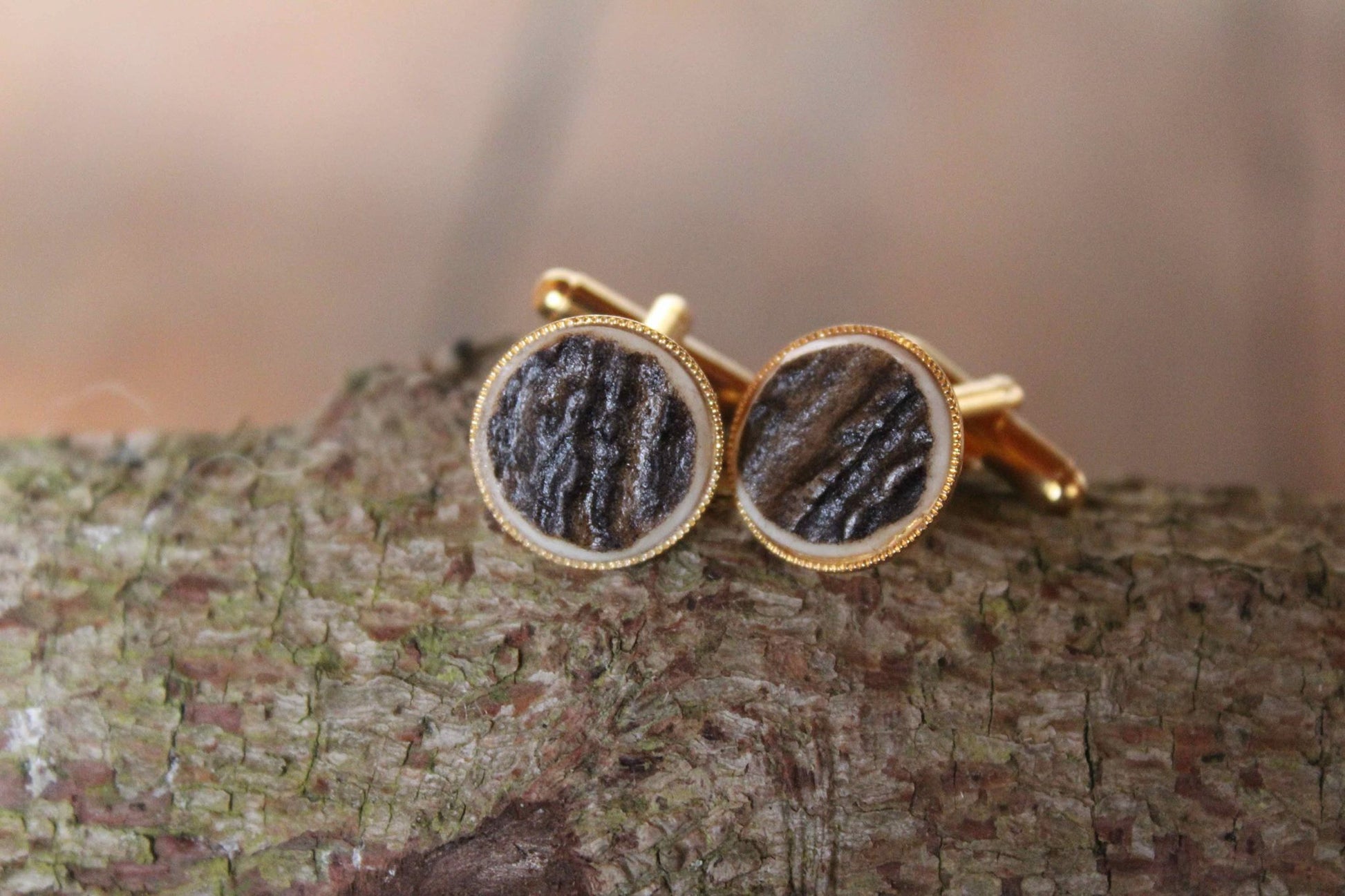 Gold Plated Antler Cufflinks - J Boult Designs