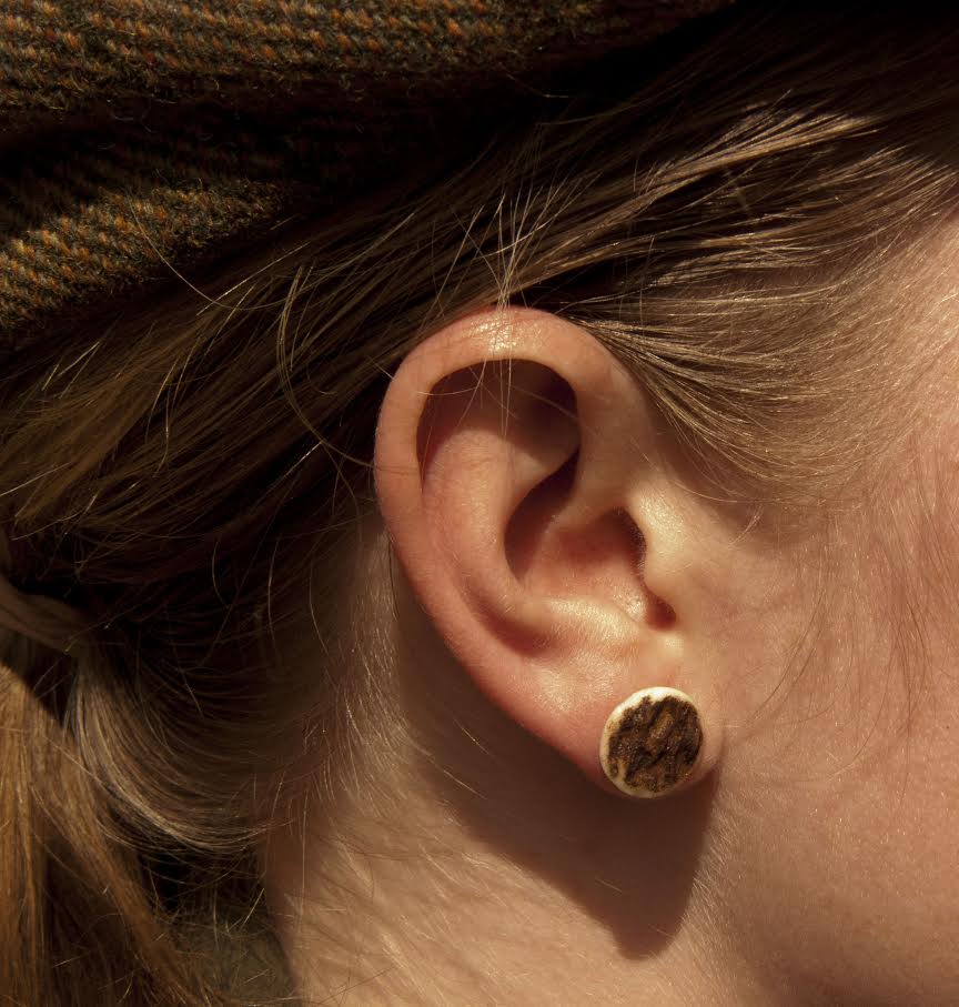 Gold Plated Antler Stud Earrings - J Boult Designs