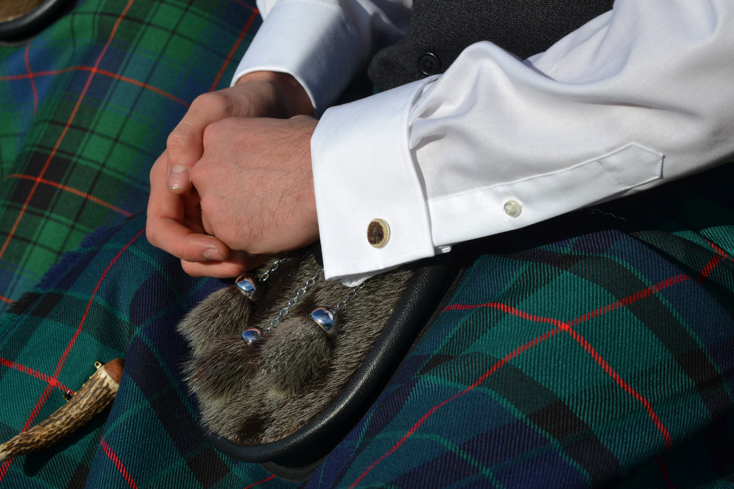 Silver Plated Antler Cufflinks - J Boult Designs