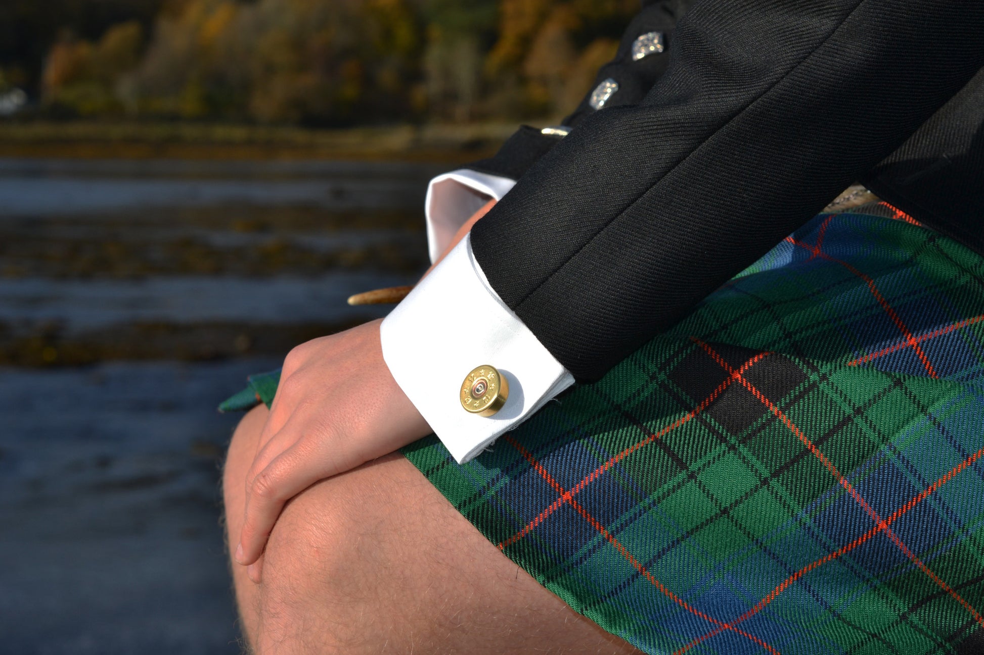 Gold Plated Cartridge Cufflinks - J Boult Designs