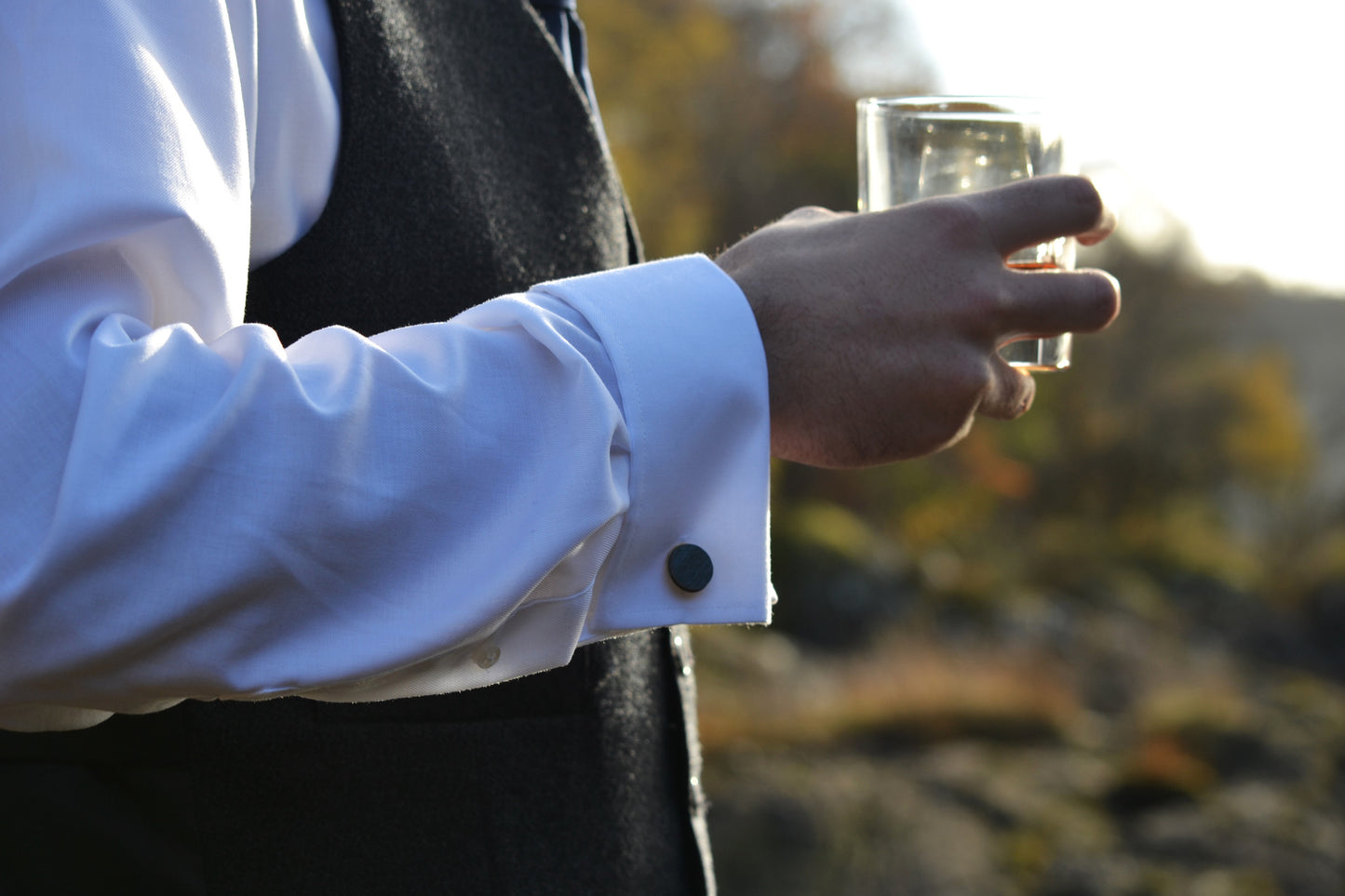 Gold Plated Slate Cufflinks - J Boult Designs