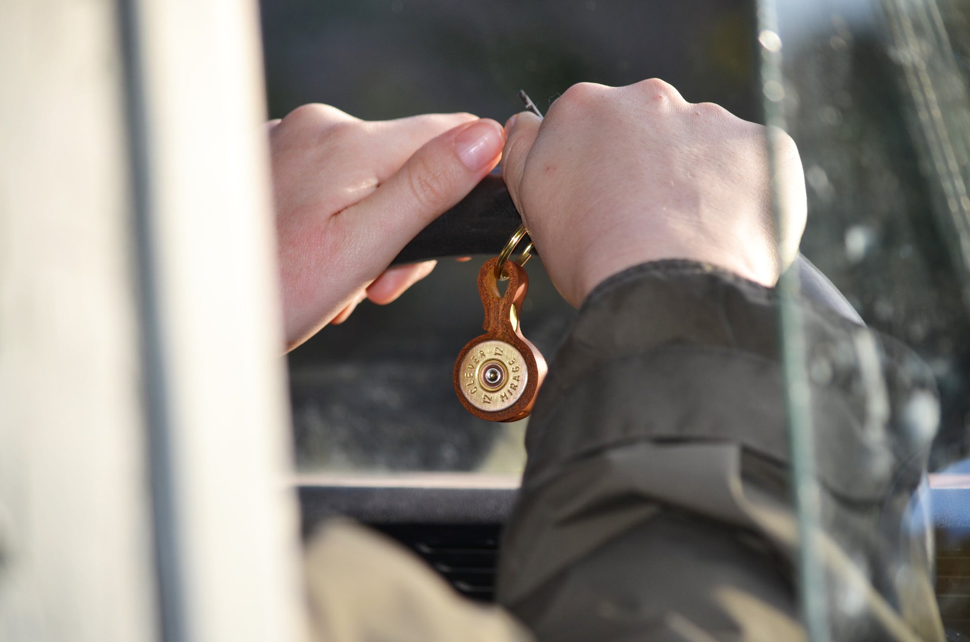 Shotgun Cartridge Key Ring With Leather Strap - J Boult Designs
