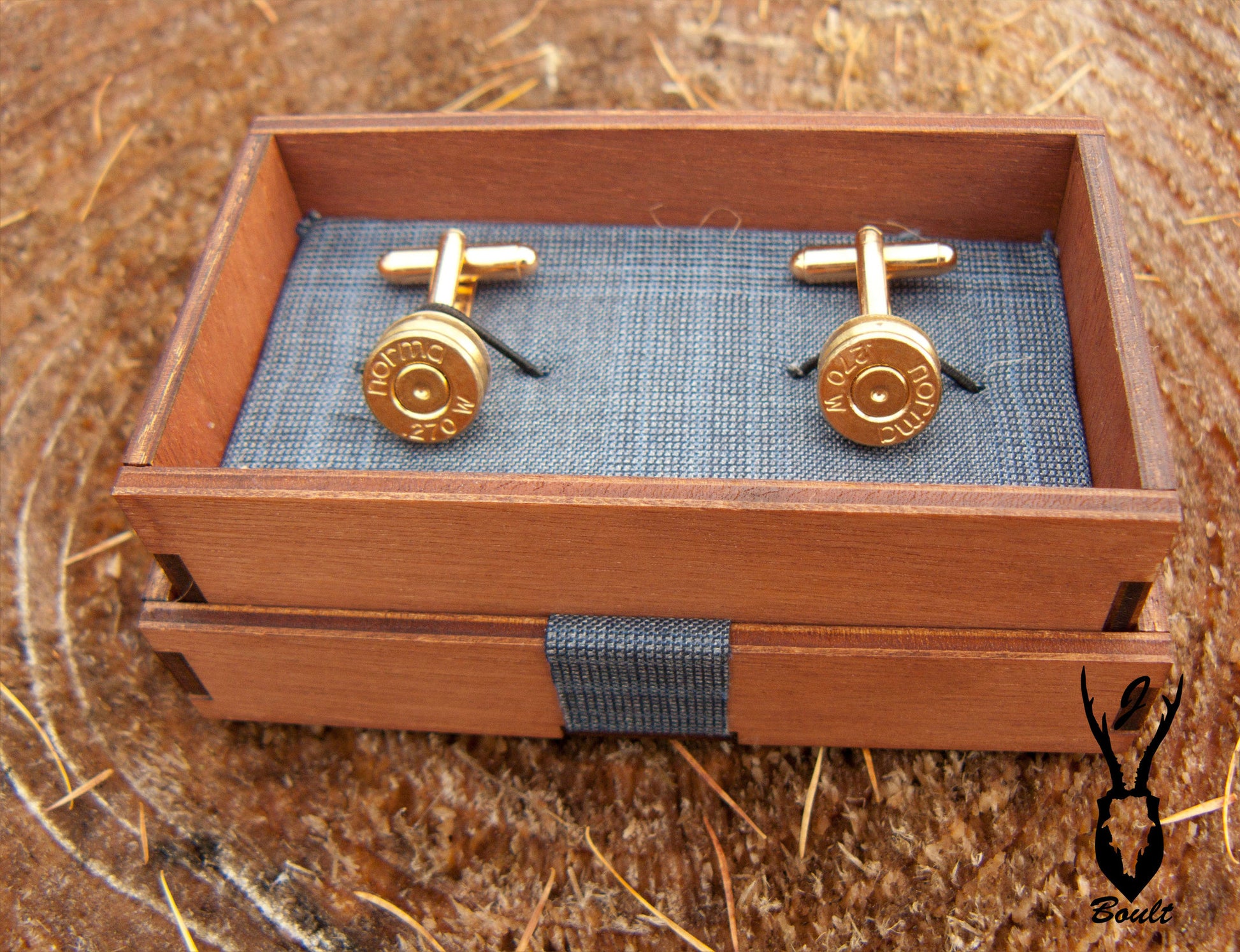 Gold Plated Bullet Cufflinks - J Boult Designs