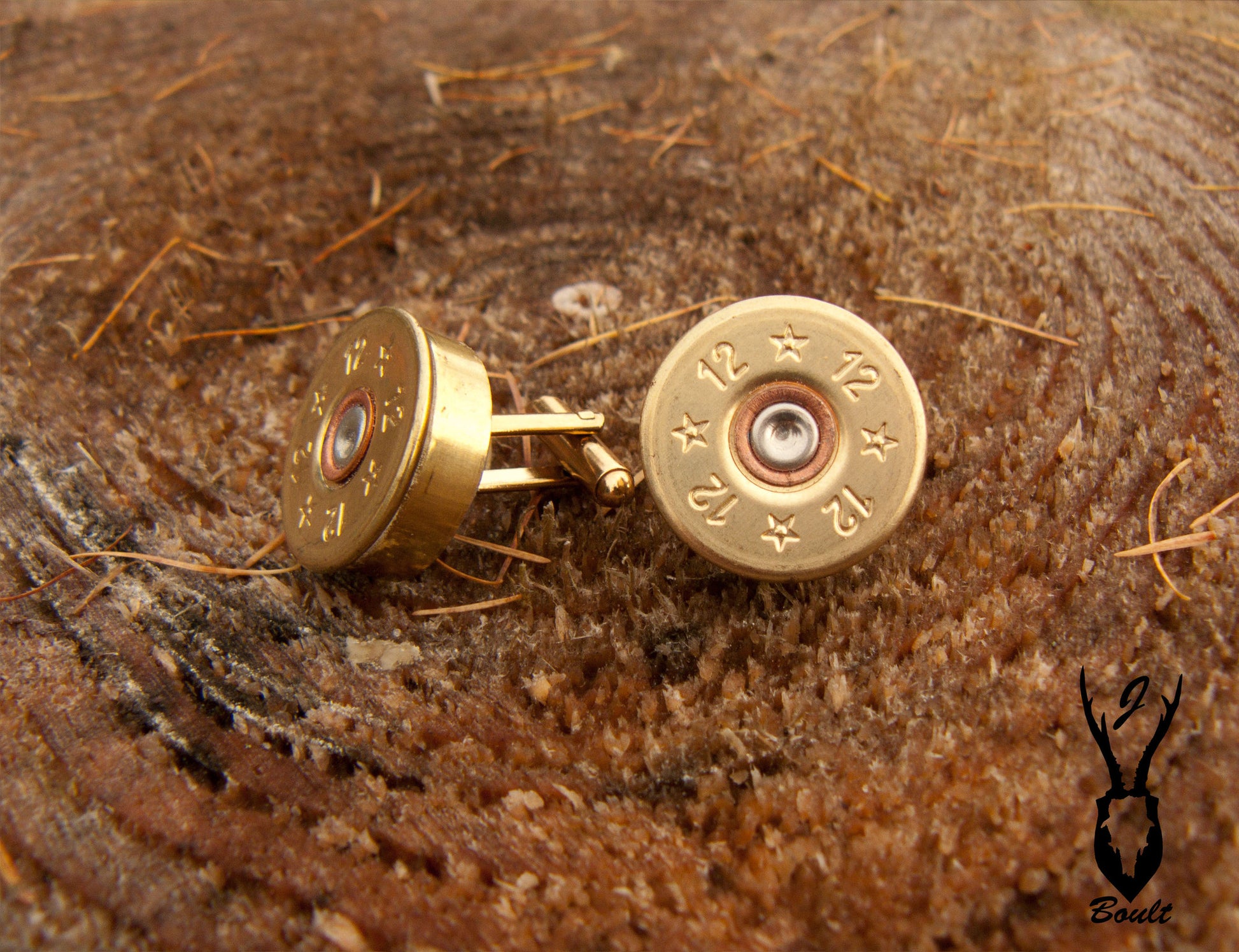 Gold Plated Cartridge Cufflinks - J Boult Designs