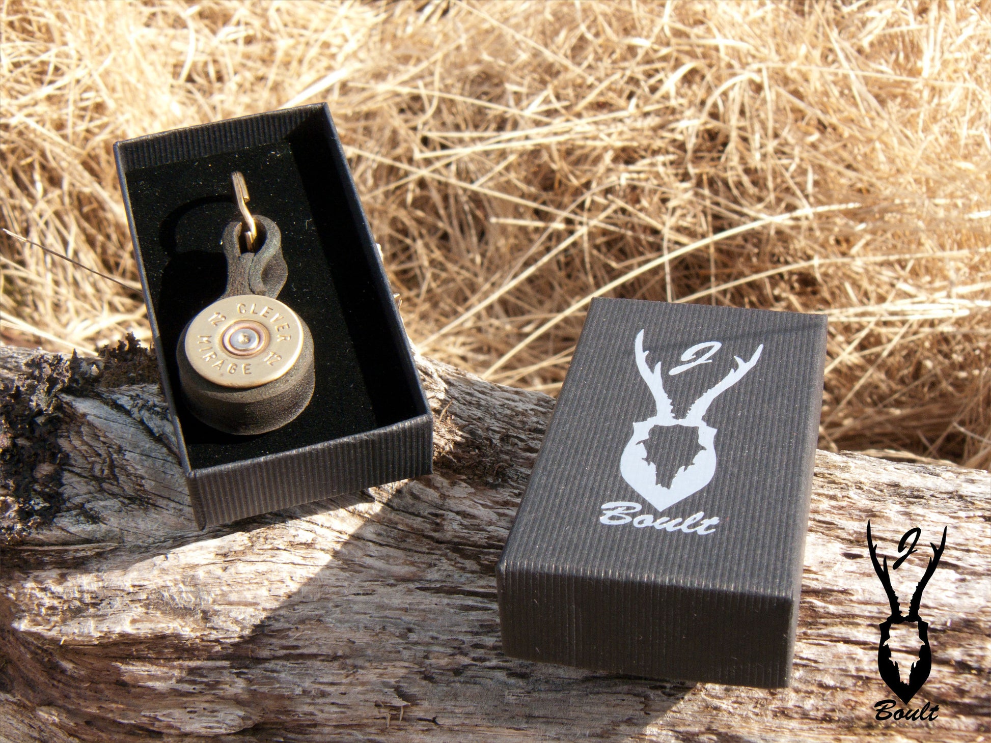 Shotgun Cartridge Key Ring With Leather Strap - J Boult Designs